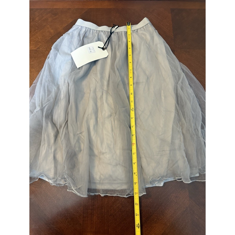 Gray Tulle Midi Skirt XS Ethereal Romantic Balletcore Mesh Layered‎ Skirt - Picture 6 of 8